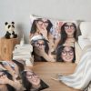 Sssniperwolf Collage Throw Pillow Official SSSniperWolf Merch